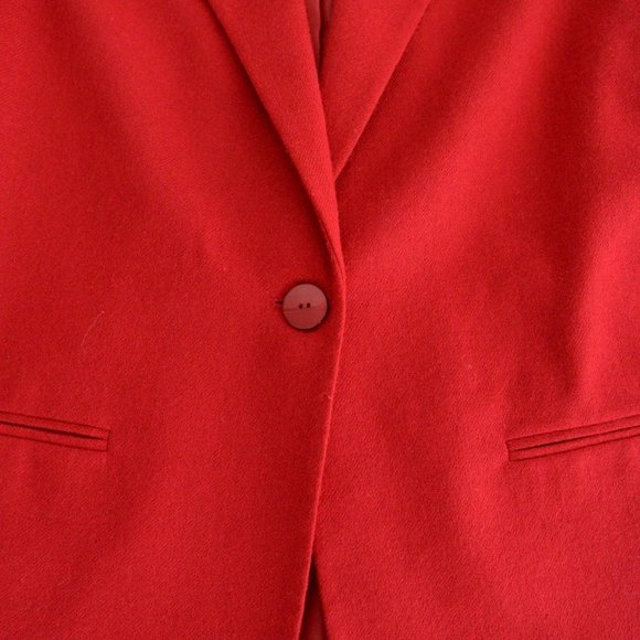 Vintage Sage Harbor Red 100% Wool Button Down Blazer 16P - Picture 8 of 13